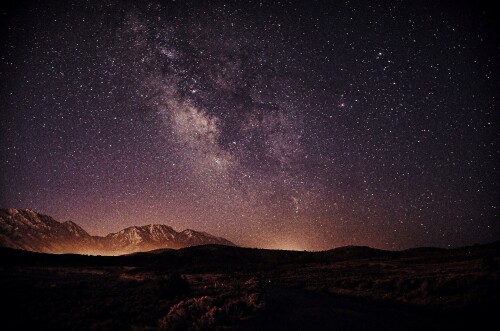 星星 自然 夜空 黑暗的 天空 山脉 低光